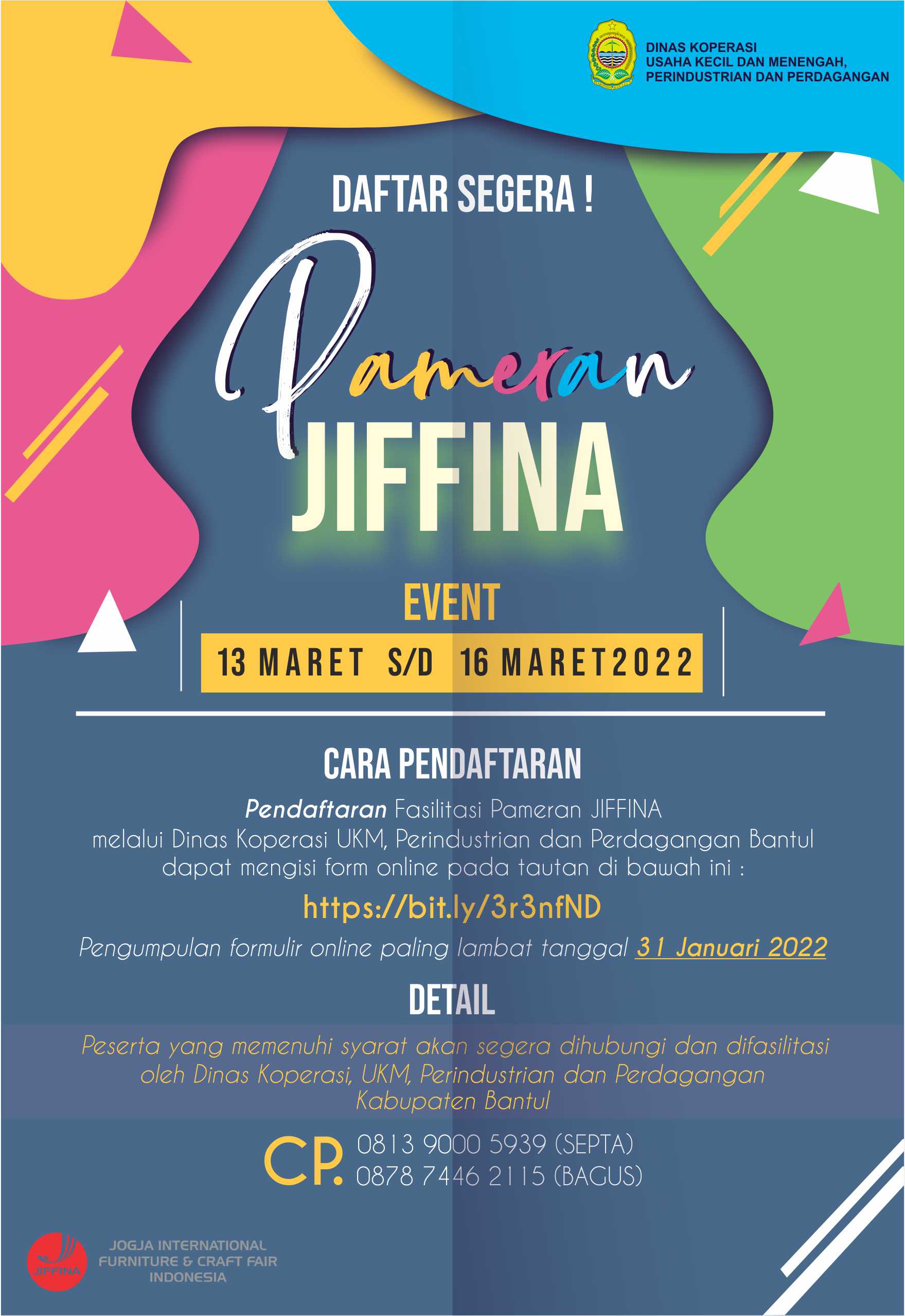 Seleksi Pameran JIFFINA (The Jogja International Furniture & Craft Fair Indonesia)